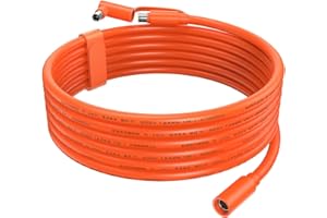Tonton 30FT 9M 8mm Extension Cable 12AWG for Solar Generators, DC7909 Solar Panel Cable Cord Female to Male with DC8020 Power Male Adapter Right Angle for GZ Yeti, Aker, Jackery Portable Power Station