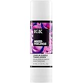 IGK MIXED FEELINGS Leave-In Blonde Toning Drops | Brighten + Neutralize Brass | Vegan + Cruelty Free | 1 Oz