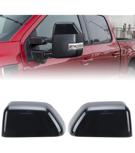 Aazon.co: Car Carbon Fiber Rear View Door Irror Cover Cap | Copatible With 2017-2024 F250 - View #12