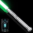 DAMIENSABER Upgrade RGB3.0 Smooth Swing Light Saber, Motion Control Light Saber with Realistic 16 Sound Fonts Infinite Color Changing 16 RGB, Heavy Dueling Metal Light Saber for Adults, Rechargeable
