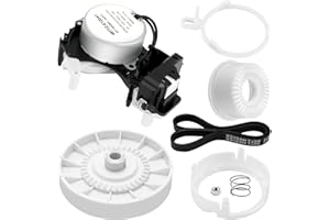 REPLIZO Upgraded W10913953 Washer Shift Actuator W10721967 Washer Pulley Clutch Kit W10006384 Drive Belt for Whirlpool Maytag Replaces 49tyz-E120a1 W11481722 W10815026 50sm21-1-221b MVWX655DW1 Parts