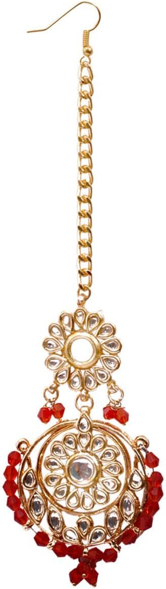 Indian Gold Plated Hair Head Jewelry Bridal Maang Tikka Matha Patti Traditional Jewelry Free Shipping