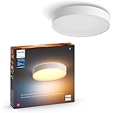 Philips Hue Enrave Large Ceiling Lamp, White - White Ambiance Warm-to-Cool White Smart LED Light - 1 Pack - Control with Hue App - Compatible with Alexa, Google Assistant, and Apple Homekit