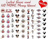 Disney Cruise clear vinyl PEEL and STICK nail decals (NOT WATERSLIDE). Set of 54 by One Stop Nails CV-DC004-54