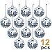 Ivenf 12 Pcs Mirror Ball 2 inch, 70's Disco Party Decoration, Christmas Tree Wedding Birthday Party Ornaments