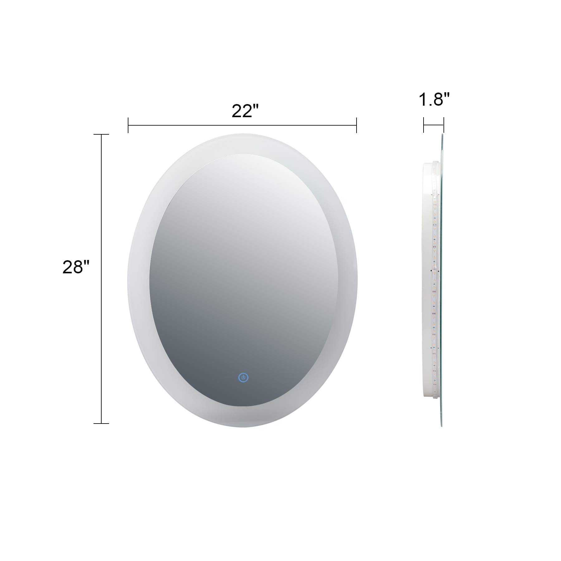 Co Z Led Lighted Bathroom Wall Mounted M Buy Online In Suriname At Desertcart
