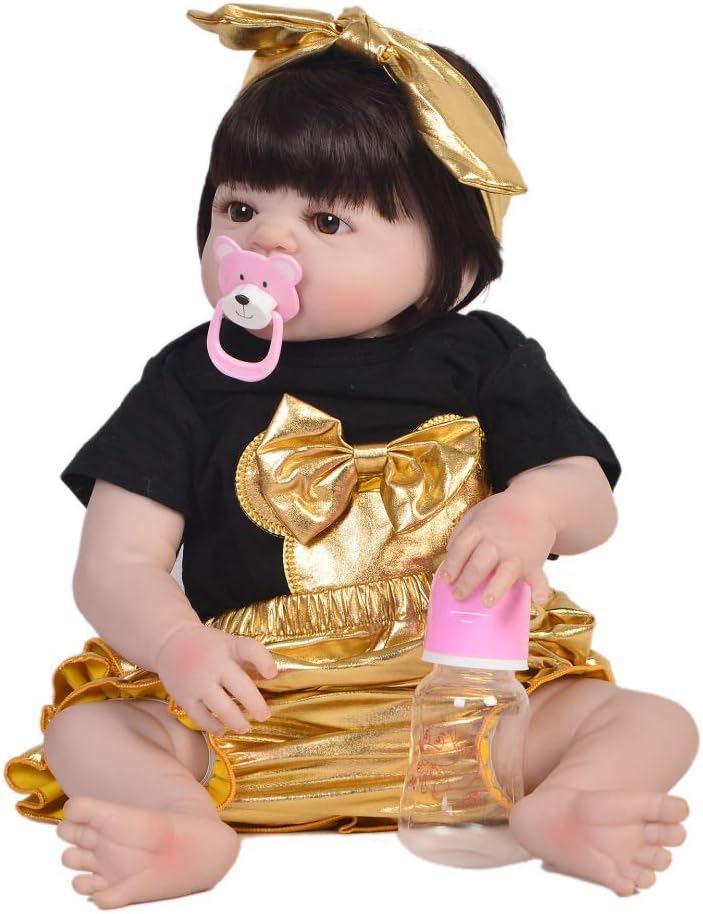 Prezzo WYCD Bambola Rinata Vinyl Molle del Simulazione Silicone Reborn Baby Doll Rinato Bambino Bambola 22pollici 57Centimetri Realistico Ragazza Offerte