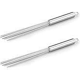 Baderke 2 Pcs Espresso Whisk 11.5 Inch Long Handle Barista Whisk 10 Needles 2 mm Stainless Steel Coffee Stirrer Tool Efficient Mixing Time Saving Reduction Clumping Ideal for Commercial Home