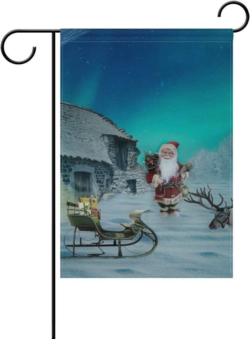 Amazon Com Dragon S Christmas Santa Claus Elk Garden Flag