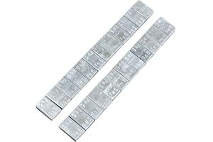 ACROPIX 140 x 19mm 2.1oz Adhesive Wheel Balance Weights Strips for Motorcycle Silver Tone - Pack of 2