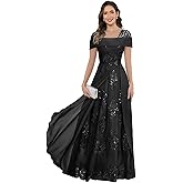 TS TRANSUN Lace Applique Mother of The Bride Dresses Sequin A Line Wedding Guest Dress