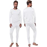 Thermal Underwear for Men Long John Set for Cold Weather Mens 2 pc Long Sleeve Shirt and Leggings Fleece Base Layer Thermals