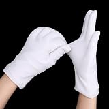 Zuimei 24Pcs White Cotton Gloves 12 Pairs Large Size Dry Skin Spa view 6