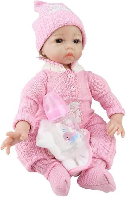 Amazon.com: TUSALMO Muñeca de silicona suave hecha a mano, caja de regalo, regalo de cumpleaños para niños, vacaciones, para edades de 3 +, muñeca de bebé renacido realista suave de vinilo, 18