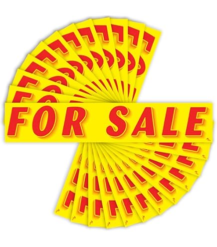This Vehicle Not For Sale Vinyl Sticker - Yellow with Red