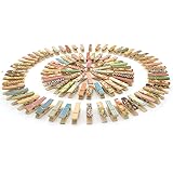 100pcs Zicome Mini Colorful Natural Wooden Photo Paper Peg Pin Clothespin Craft Clips