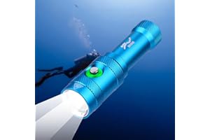 WindFire Scuba Diving Flashlight Professional LED Dive Light Underwater Flashlights IPX8 Waterproof 1050 Lumen Super Bright 3 Modes 80 Meters Submersible Lights for Snorkeling Caving Fishing Camping