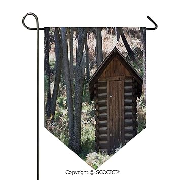 Easy Clean Durable Charming 12x18 5in Garden Flag Wooden Primitive