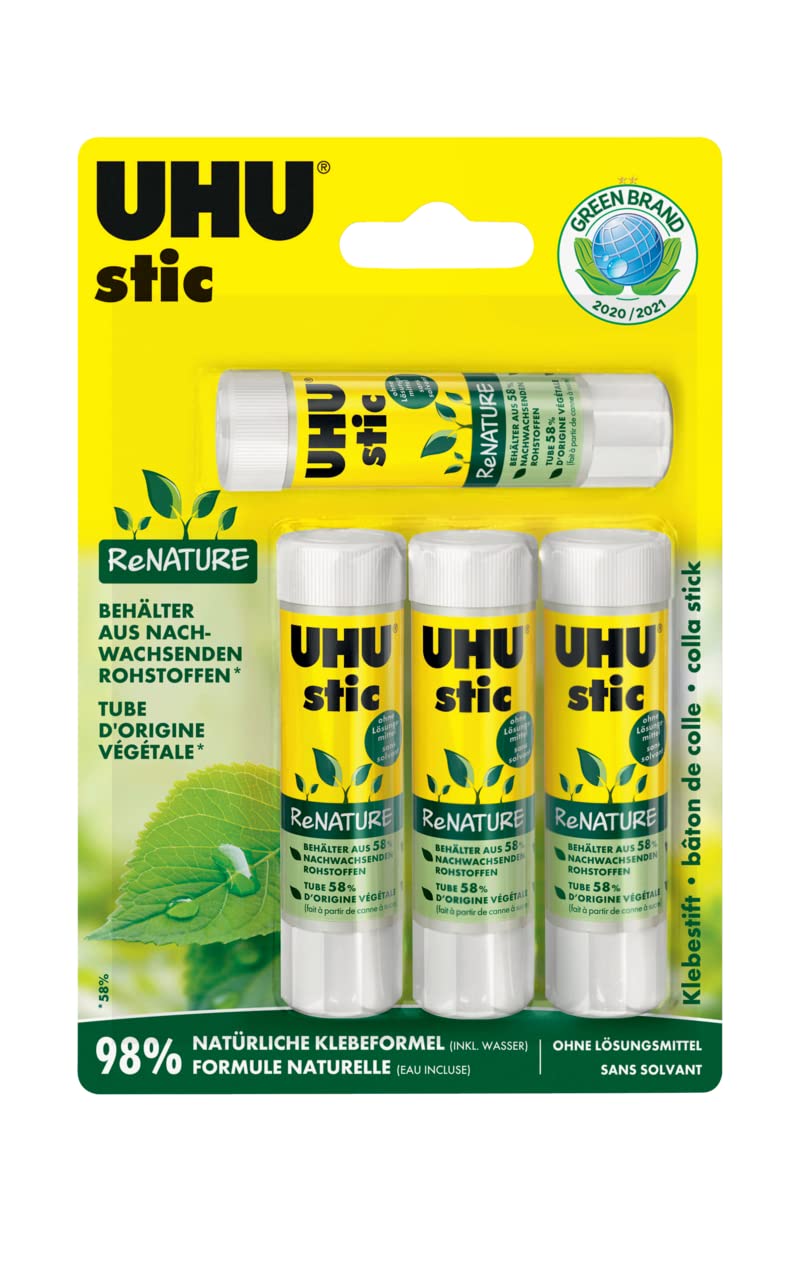 UHU stic Glue Stick ReNATURE 4 x 8.2 g