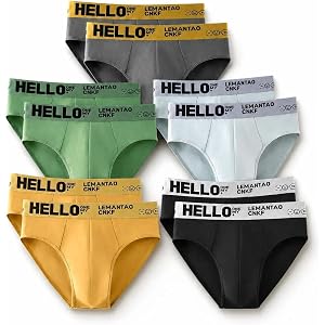 10 Pack Men's Briefs Underwear, Assorted Colors Low Rise Stretch Briefs | Daily comfort for work,travel,sports,and home;soft