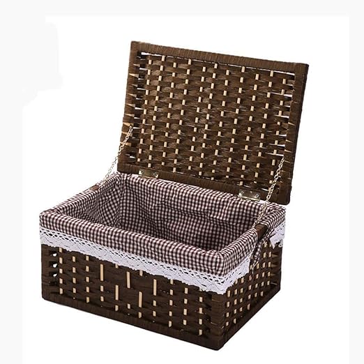 Caja de almacenamiento rota la cesta del almacenaje con la tapa de