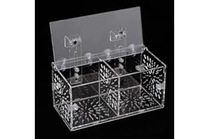 LZKW Fish Breeding Incubator, Fish Isolation Box Transparent Height Adjustable Acrylic Hook Sucker Design for Isolation for Breeding(20CM*10CM*10CM)