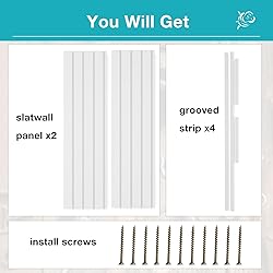 NeatiEase Slatwall Panel Wall Storage Systems, 2 x