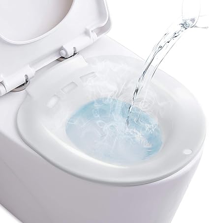 Amazon Com Asiento De Bano Para Inodoro Lavabo De Bano Portatil Para Tratamiento De Hemorroides Cuidado Postparto Mujeres Embarazadas Perineal Alivio De Remojo De Episiotomia Y Ancianos Se Adapta A Inodoros Estandar Y