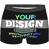 YSDBPAY Custom Men Boxer Briefs with Photo Image Logo Name Personalized Underwear for Men Boyfriend Husband