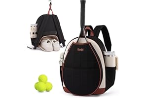 Sucipi Tennis Bag, Tennis Backpack for Women with Cup Holder & Shoe Compartment, Quilted Professional Tennis Racket Bag for Pickleball, Badminton