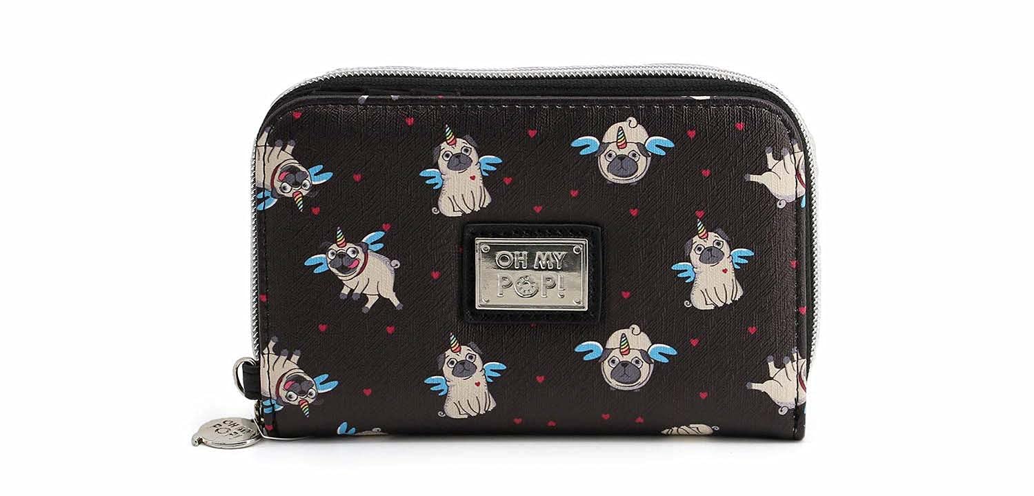 Oh My Pop! Pandicorn-Wallet, Black, 15.5 x 10 cm