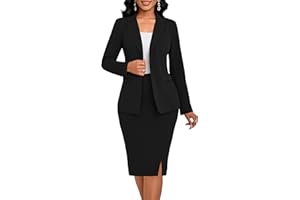 SXCLUB Two Piece Business Suit for Women Elegant Blazer Jacket and Skirt Sets Work Formal Office Clothing Sets