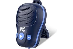 ZYHKON Wearable Bluetooth Speaker, Clip-on Wireless Portable Speakers, IP56 Waterproof Clip Speaker Up to 18 Hours Battery Life, Built-in Mic for Hands-Free Music/Calls, Work/Outdoor, Blue