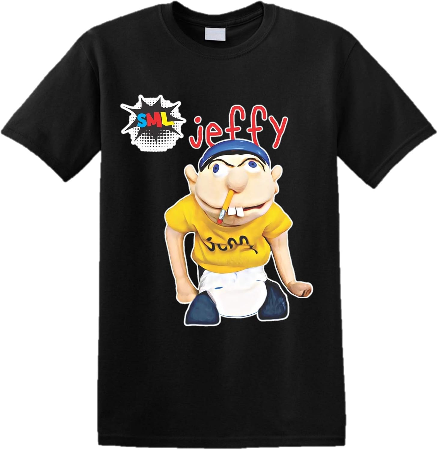 Jeffy The Puppet Mens TShirt Funny Kids Youtuber Girls Boys Top SML