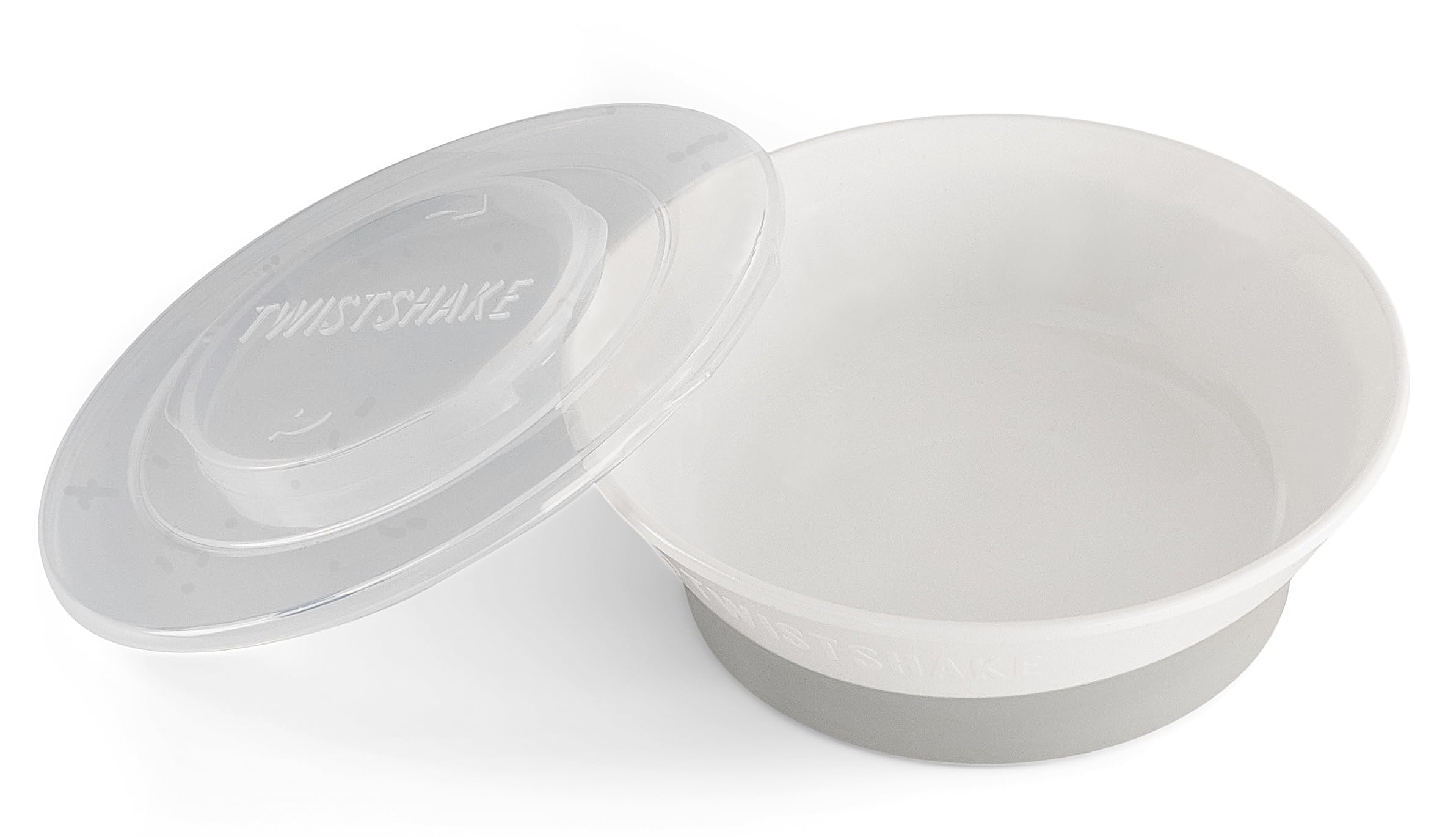 Twistshake Baby Bowl with Airtight Lid | BPA-Free | 6 Month+ Baby Feeding Plate | Food Training Plate for Kids | Food & Cereal | Learning Bowl for Kids | White