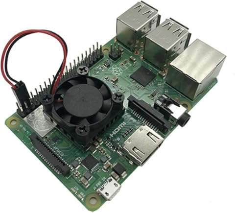 nbvmngjhjlkjlUK Caja de aleación de Aluminio Chasis de Placa Base de computadora de Carcasa Protectora con Ventilador de refrigeración para cáscara de Frambuesa Metal 3B + (Blanco)