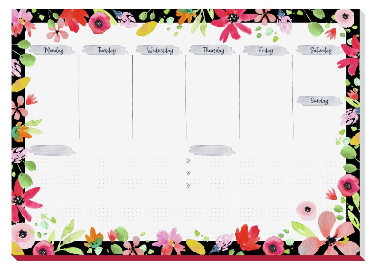 SIGEL JS200 Paper desk pad, weekly planner, A3, multicolor, 30 sheets - Jolie