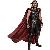Joukavor Fantasy God of Thunder Cloak Medieval King Cape for Women Men | Velvet, Hoodless, Norse Warrior Knight Samurai Hero Pirate Cosplay, Renaissance Costume, LARP, Ren Faire, Comic Con