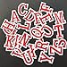 Mo Sheng Accessory 26pcs Embroidery 26 English Letters Patches Iron On/Sew On Applique for Clothes Backpacks T-Shirt Jeans Skirt Vests Scarf Hat Bag (Style 2)