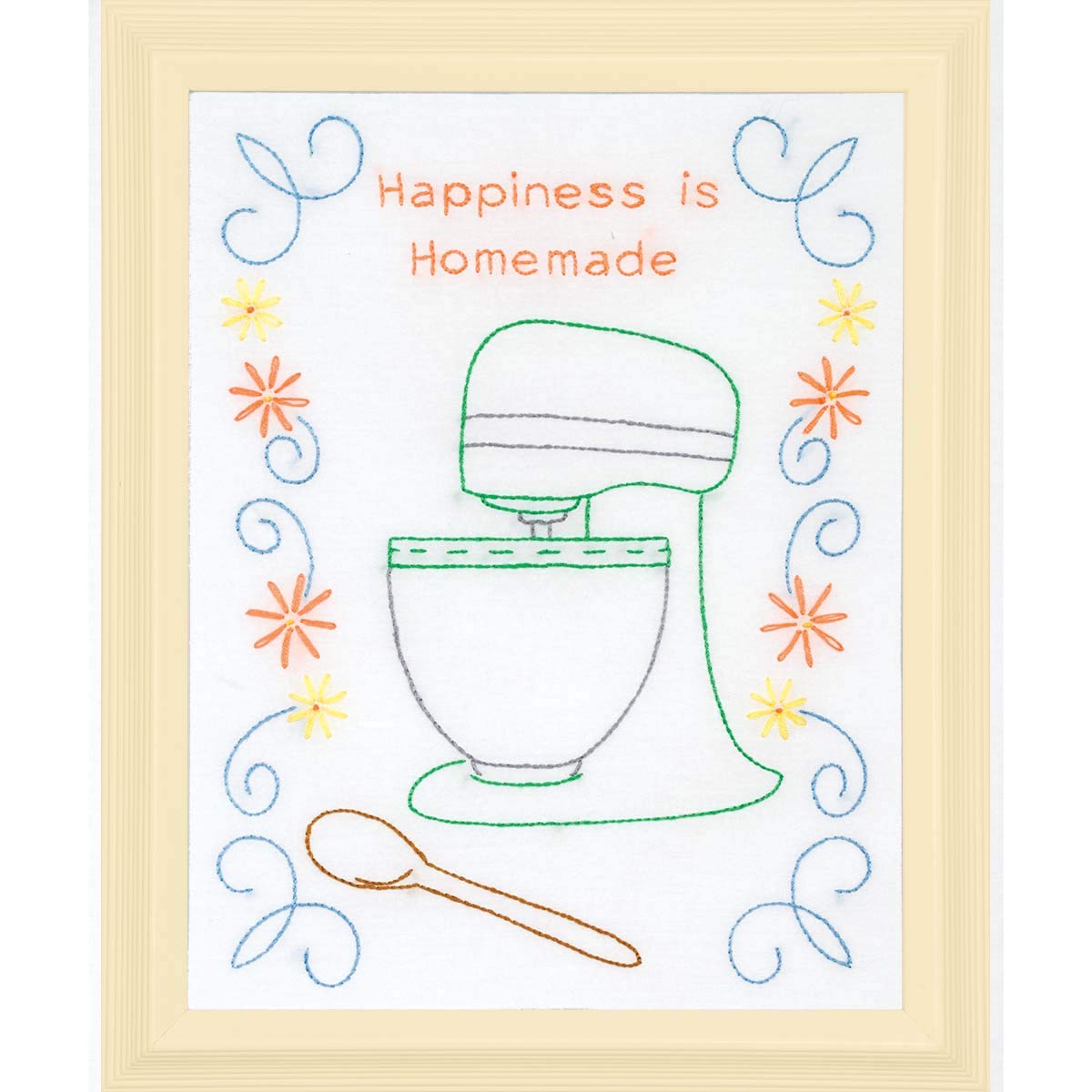 JACK DEMPSEY NEEDLE ART Sampler White Homemade, One Size
