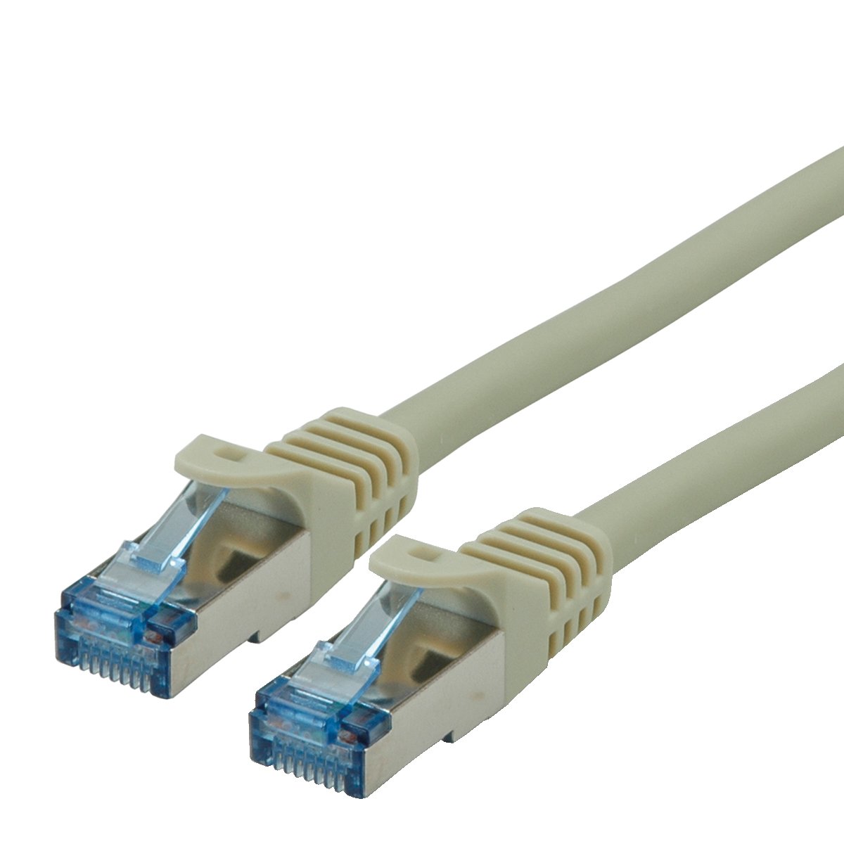Roline S/FTP Patch cable Cat 6A Component Level LSOH, grey, 15 m