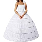 Thupmuk Women’s Crinoline 6 Hoop Skirt Petticoat for Women Petticoat for Wedding Dress Underskirt Ball Gown Bridal
