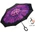 Parapluie pliant,Maple leaf--Parapluie inversé Double couche à longue