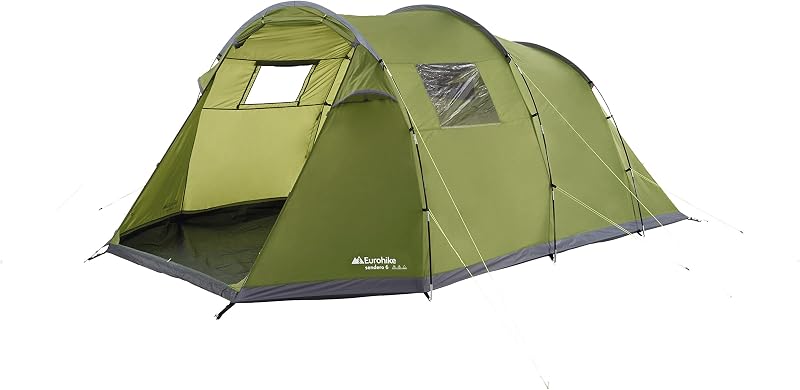Eurohike Sendero 6 Man Family Tent with Porch 2000mm H/H Waterproof