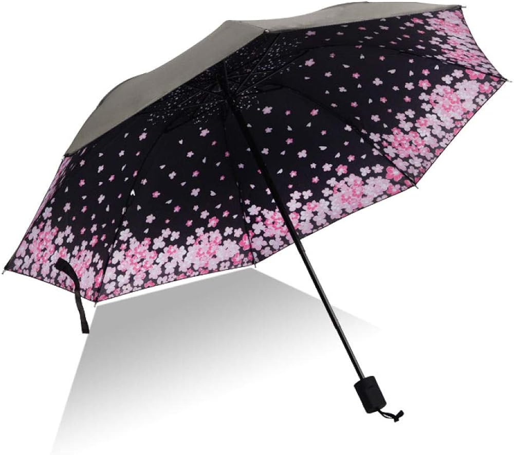Creative small black umbrella vinyl rain umbrella anti-ultraviolet
