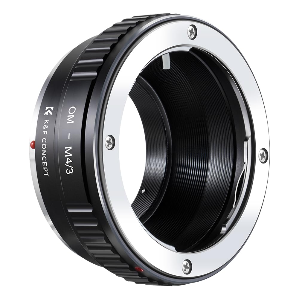 K&F CONCEPT OM to Micro 4/3 Adapter, Manual Lens Mount Adapter Compatible with Olympus Zuiko OM Mount Lens to Micro Four Thirds MFT M4/3 Mount Cameras
