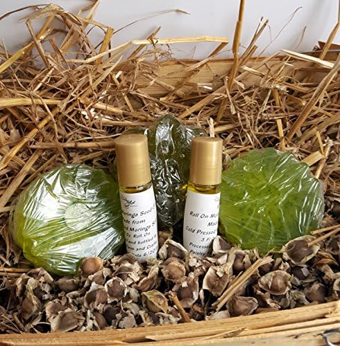 Moringa Soap & Pure Cold-Pressed Moringa Oil Roll-On (2 Oils, 2 Soaps) Paisley Farm & Crafts ALL NATURAL
