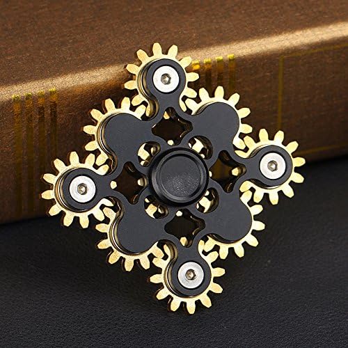 SIKAINI 9 Linkage Gears Electric Saw Metal Fidget Spinner Toys Silvery with High Speed Steel Bearings Spin Over 2 Mins ADHD Focus Anxiety Relief Toys