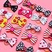 Pixnor Pet Dog Hair Bows Accessories With Rubber Bands Pack Of 20