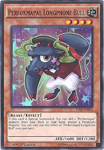 Yu-Gi-Oh! - Performapal Longphone Bull (YS16-EN006) - Starter Deck: Yuya - 1st Edition - Super Rare